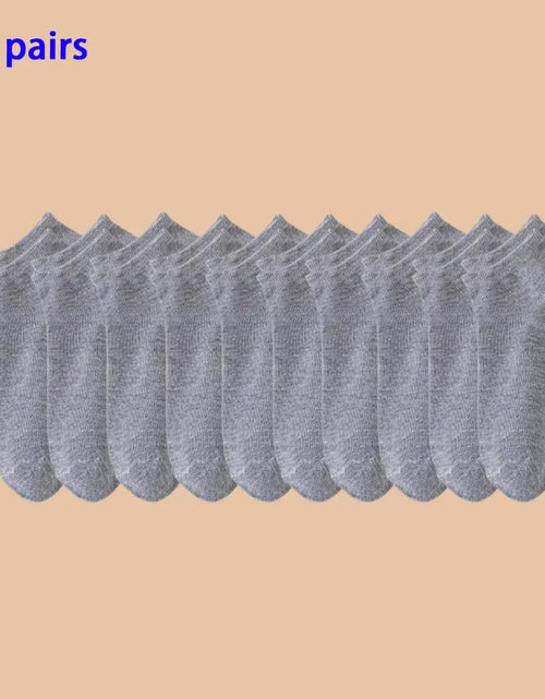 Load image into Gallery viewer, 10/20/40 Pairs of Solid Color Socks, Soft and Lightweight Ankle Socks, Casual Boat Socks, Low Cut Ankle Socks
