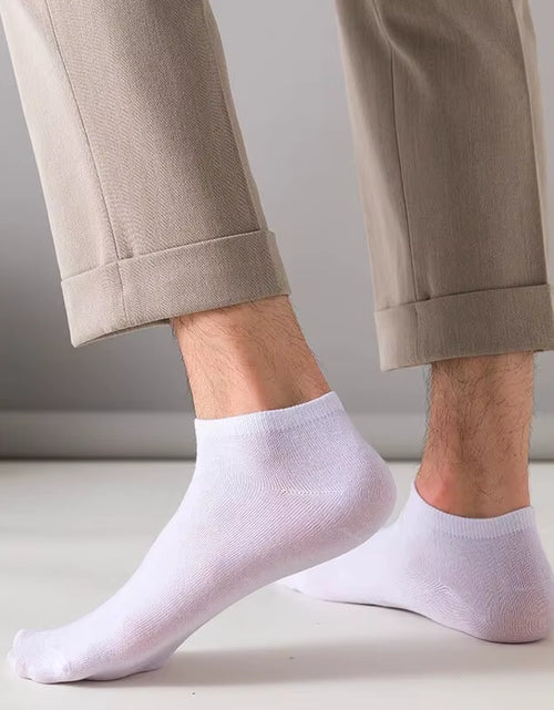 Load image into Gallery viewer, 10/20/40 Pairs of Solid Color Socks, Soft and Lightweight Ankle Socks, Casual Boat Socks, Low Cut Ankle Socks

