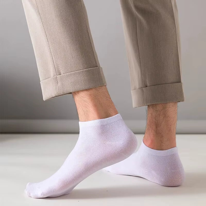 10/20/40 Pairs of Solid Color Socks, Soft and Lightweight Ankle Socks, Casual Boat Socks, Low Cut Ankle Socks