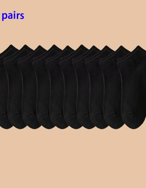 Load image into Gallery viewer, 10/20/40 Pairs of Solid Color Socks, Soft and Lightweight Ankle Socks, Casual Boat Socks, Low Cut Ankle Socks
