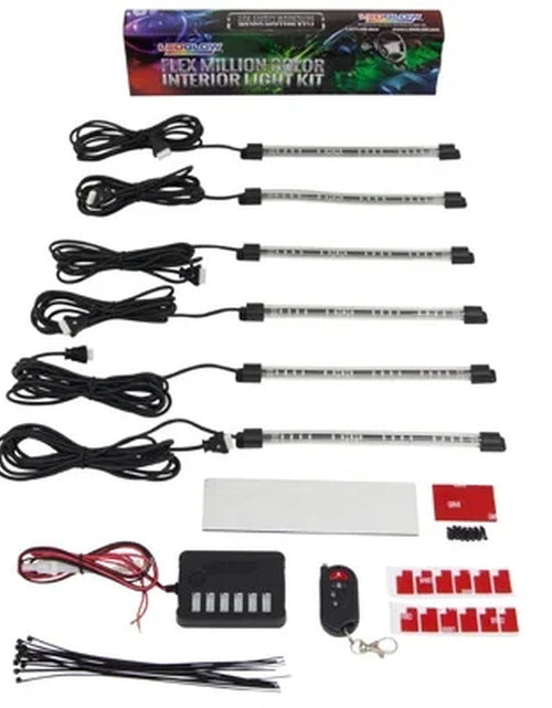 Load image into Gallery viewer, 6-Piece Flexible LED Multi-Color Interior Underdash Lighting System
