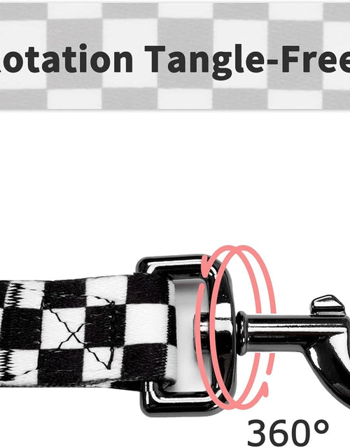 Load image into Gallery viewer, Dog Collar and Leash Set for Daily Outdoor Walking Running Training, Chess Board Design for Large Boys Girls Dogs Cats Pets, L-Up to 80LBS
