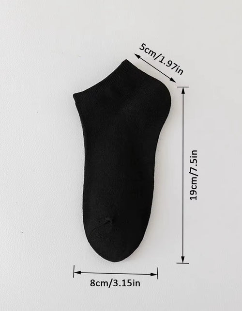 Load image into Gallery viewer, 10/20/40 Pairs of Solid Color Socks, Soft and Lightweight Ankle Socks, Casual Boat Socks, Low Cut Ankle Socks
