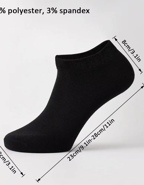 Load image into Gallery viewer, 10/20/40 Pairs of Solid Color Socks, Soft and Lightweight Ankle Socks, Casual Boat Socks, Low Cut Ankle Socks
