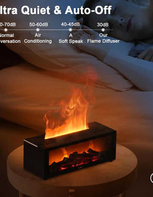 Load image into Gallery viewer, Aroma Humidifier Flame Essential Oil Diffuser Air Humidifier Aromatherapy Fragrance Diffuser with RGB Light and Remote Control
