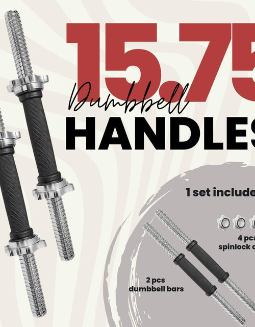 Load image into Gallery viewer, Threaded Dumbbell Handles/Adjustable Dumbbell Bar Handles - Fit 1 Inch Standard Weight Plate - Weightlifting Accessories - Sold in Pair
