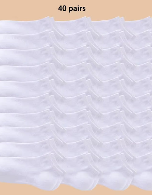 Load image into Gallery viewer, 10/20/40 Pairs of Solid Color Socks, Soft and Lightweight Ankle Socks, Casual Boat Socks, Low Cut Ankle Socks
