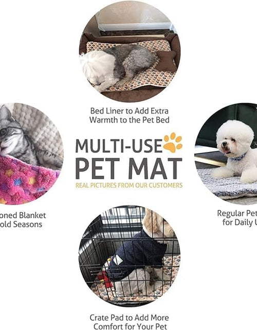 Load image into Gallery viewer, Dog Bed Crate Pad Ultra Soft Pet Bed with Cute Star Print Washable Crate Mat for Large Medium Small Dogs Reversible Fleece Dog Crate Kennel Mat Cat Bed Liner 29 X 21 Inch Pink
