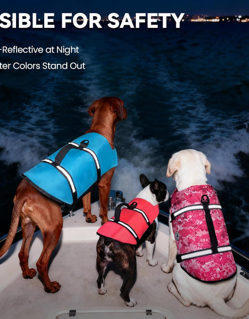 Load image into Gallery viewer, Rip Stop Dog Life Vest, Swimming Vest with Handle, Buoyancy for Doggy Puppy, Dog Life Jacket for Swimming &amp; Boating, M, Blue
