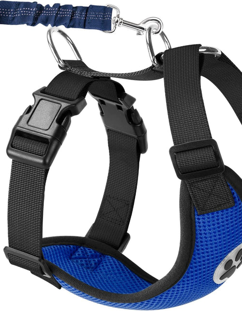 Load image into Gallery viewer, Dog Seat Belt for Car, Adjustable Dog Car Harness for Large Medium Small Dogs, Soft Padded &amp; Breathable Mesh Dog Seatbelt with Car Strap and Carabiner (Blue,M)
