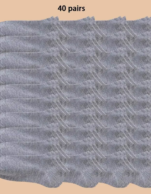 Load image into Gallery viewer, 10/20/40 Pairs of Solid Color Socks, Soft and Lightweight Ankle Socks, Casual Boat Socks, Low Cut Ankle Socks
