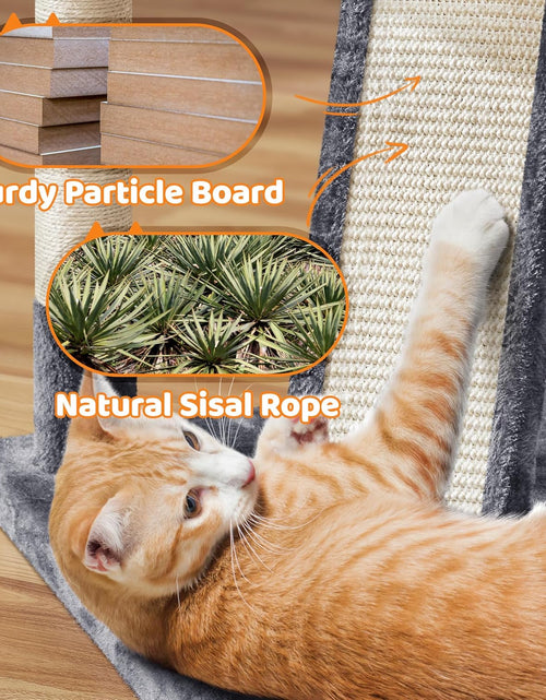 Load image into Gallery viewer, 68.5In Multi-Level Large Cat Condo with Sisal-Covered Platforms Scratching Board &amp; Scratching Posts, Cozy Perches, Stable Cat Tower/Tree Pet Play House, Dark Gray
