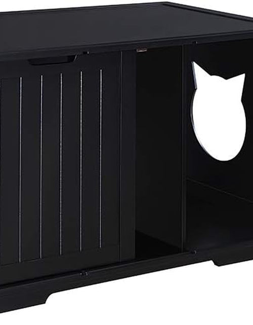 Load image into Gallery viewer, X-Large Designer Cat Washroom Storage Bench Cat Litter Box Enclosure Furniture Box House with Table, Big Enough for Automatic Litter Box or Two Litter Boxes.
