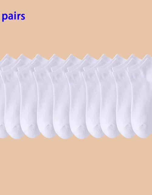 Load image into Gallery viewer, 10/20/40 Pairs of Solid Color Socks, Soft and Lightweight Ankle Socks, Casual Boat Socks, Low Cut Ankle Socks
