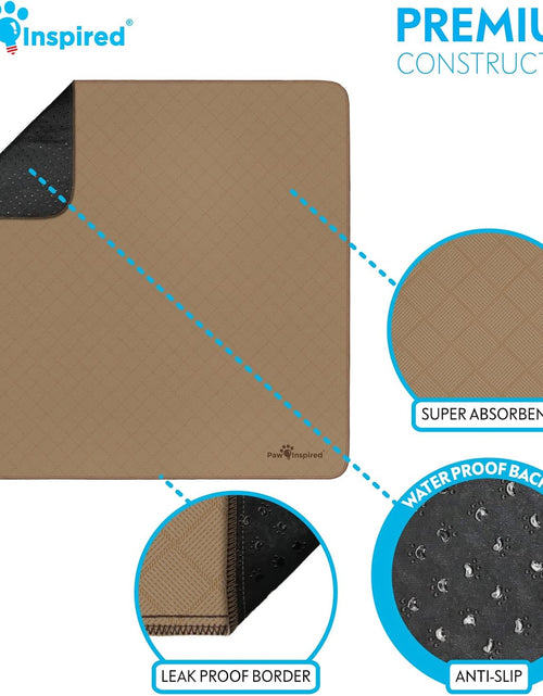Load image into Gallery viewer, Washable Pee Pads for Dogs | Non-Slip Reusable Puppy Pads | Waterproof Whelping Pads | Washable Training Pet Pads, Potty Pads Extra Large Sizes | Indoor, Outdoor or Kennels
