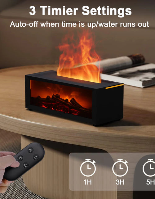 Load image into Gallery viewer, Aroma Humidifier Flame Essential Oil Diffuser Air Humidifier Aromatherapy Fragrance Diffuser with RGB Light and Remote Control
